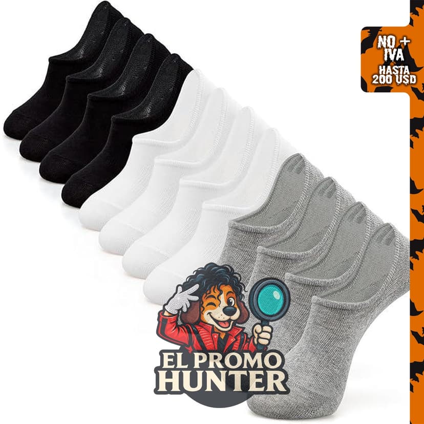 IDEGG Calcetines invisibles cortos para tobillo, antideslizantes y atléticos.