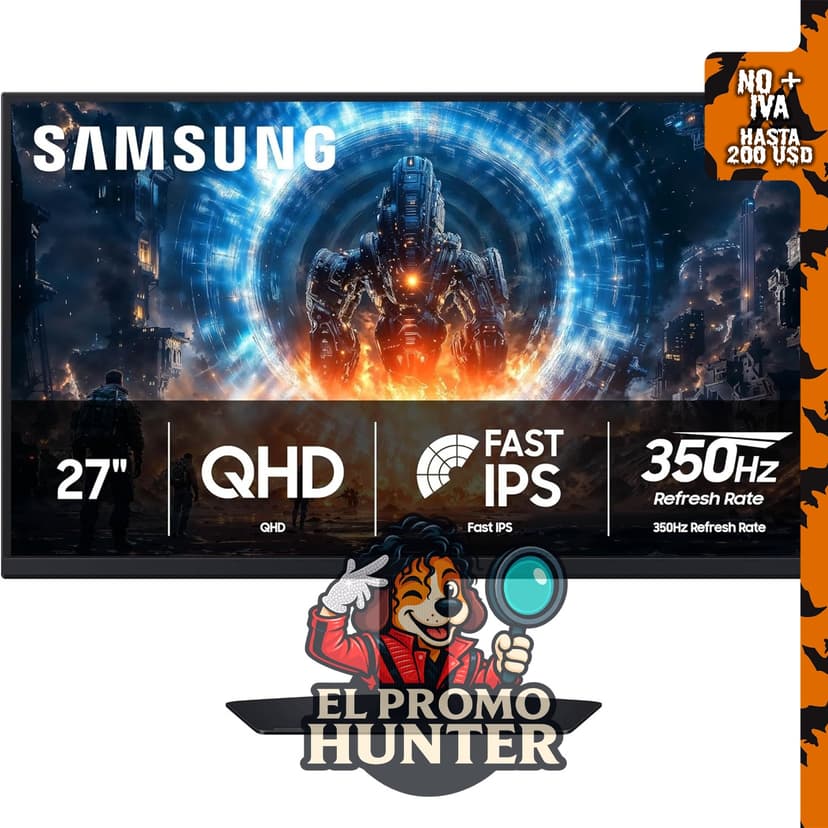 Monitor Samsung Odyssey G6 G60F QHD de 27" con resolución 2560 x 1440.