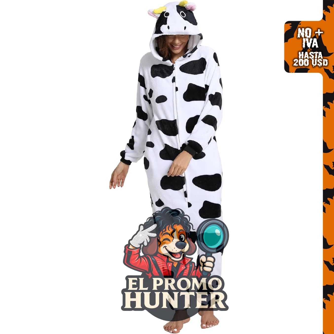 Pijamas unisex para adultos de franela con diseño de animal, para Halloween y cosplay.