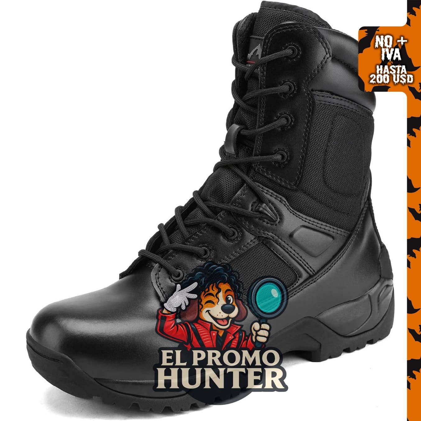 Botas tácticas militares NORTIV 8 para hombre, con cierre lateral.