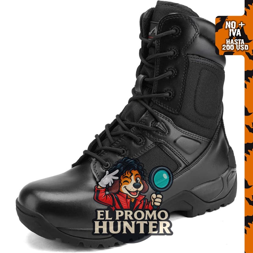 Botas tácticas militares NORTIV 8 para hombre, con cierre lateral.