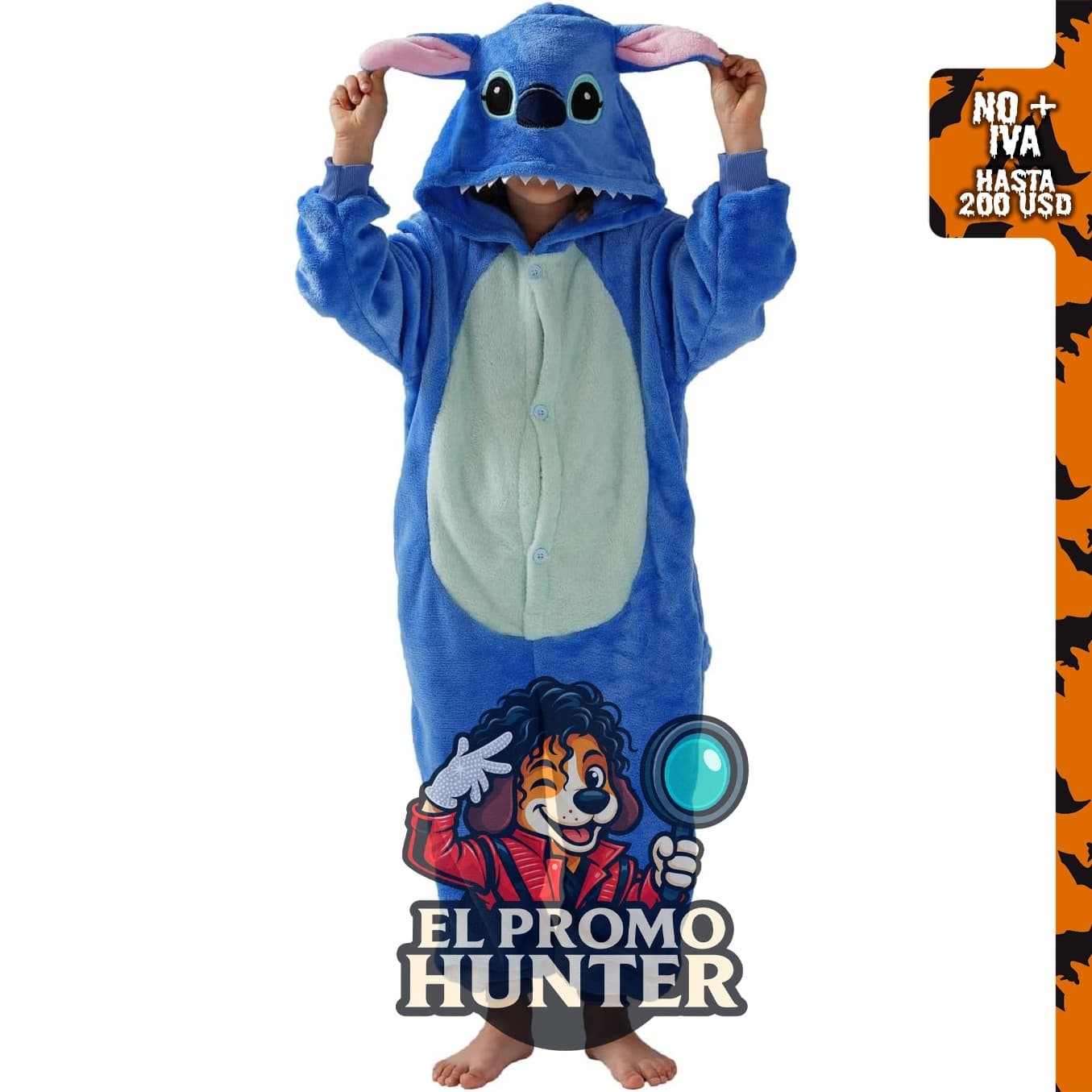 Pijama unisex de animal para niños, disfraz de franela para Halloween.
