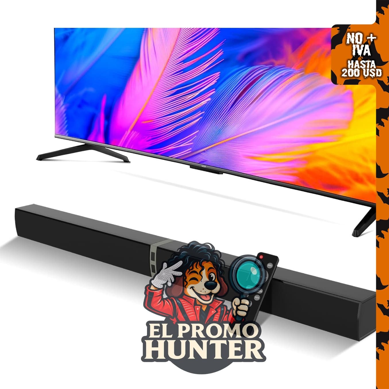 MZEIBO Barra de sonido Bluetooth de 80 W, sistema de sonido envolvente para Smart TV.