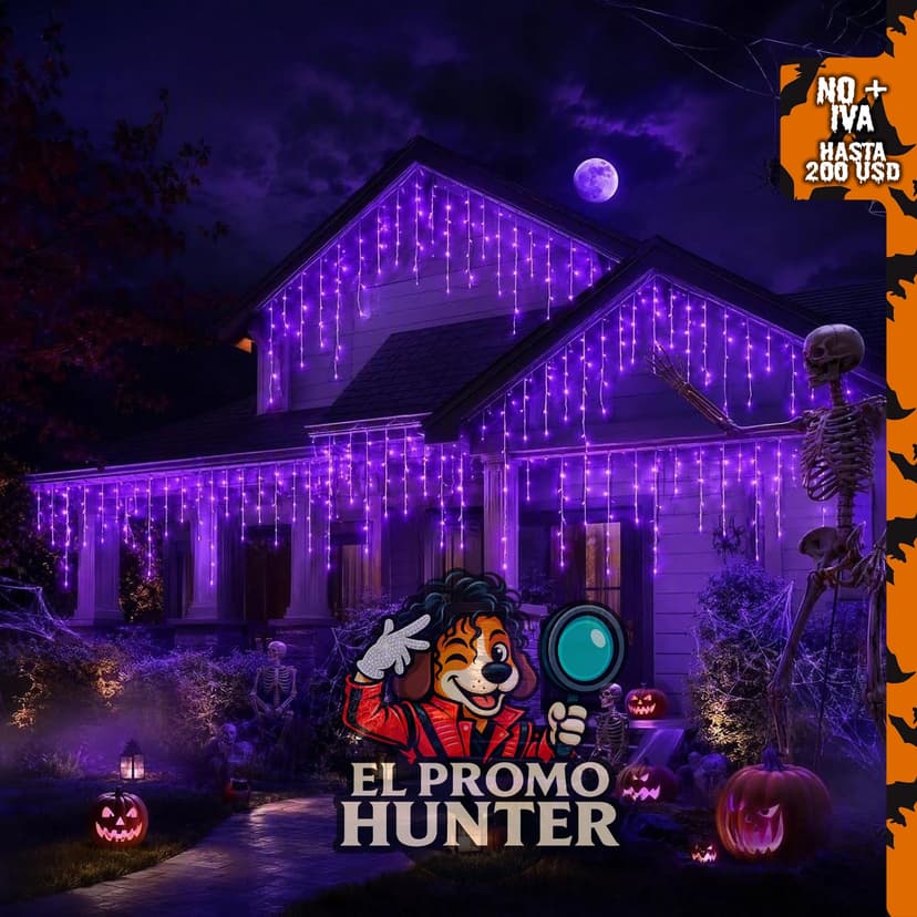 FLVOECN luces LED de hielo de Halloween de 20 m con temporizador.