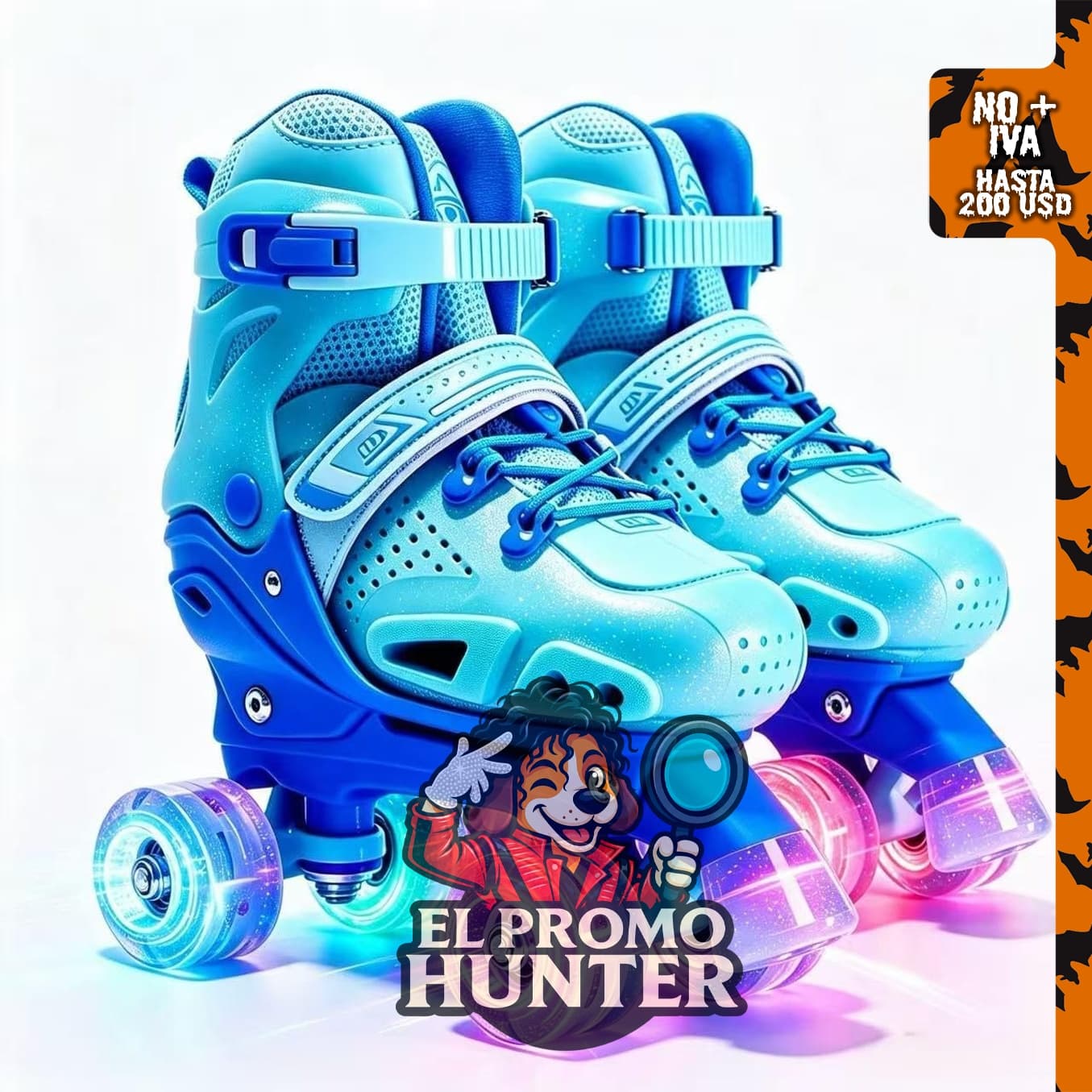 LKD Patines de ruedas ajustables para niños y niñas, adecuados para interiores y exteriores.
