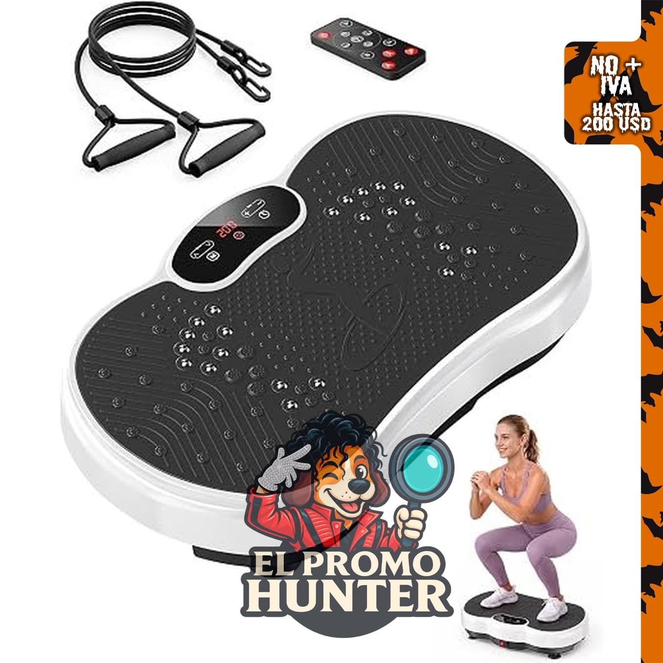 HTM Vibration Plate Exercise Machine, máquina de vibración con 9 modos y 120 velocidades.