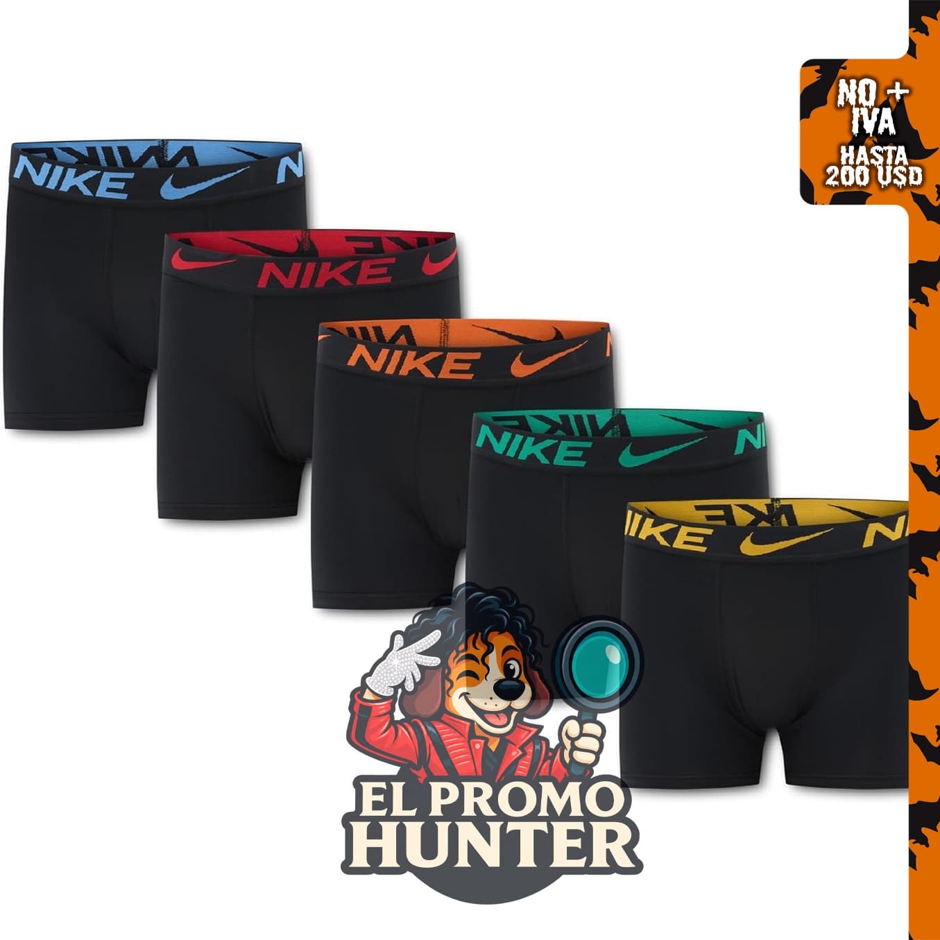 Paquete de 3 calzoncillos tipo bóxer Nike Dri-Fit Micro Essential para niños grandes.