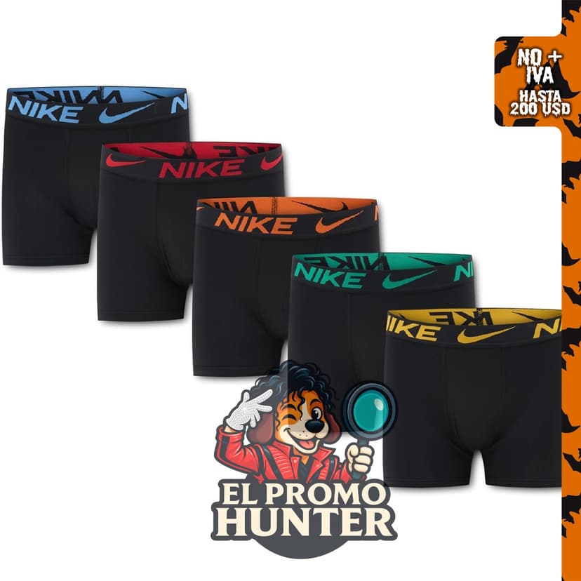 Paquete de 3 calzoncillos tipo bóxer Nike Dri-Fit Micro Essential para niños grandes.