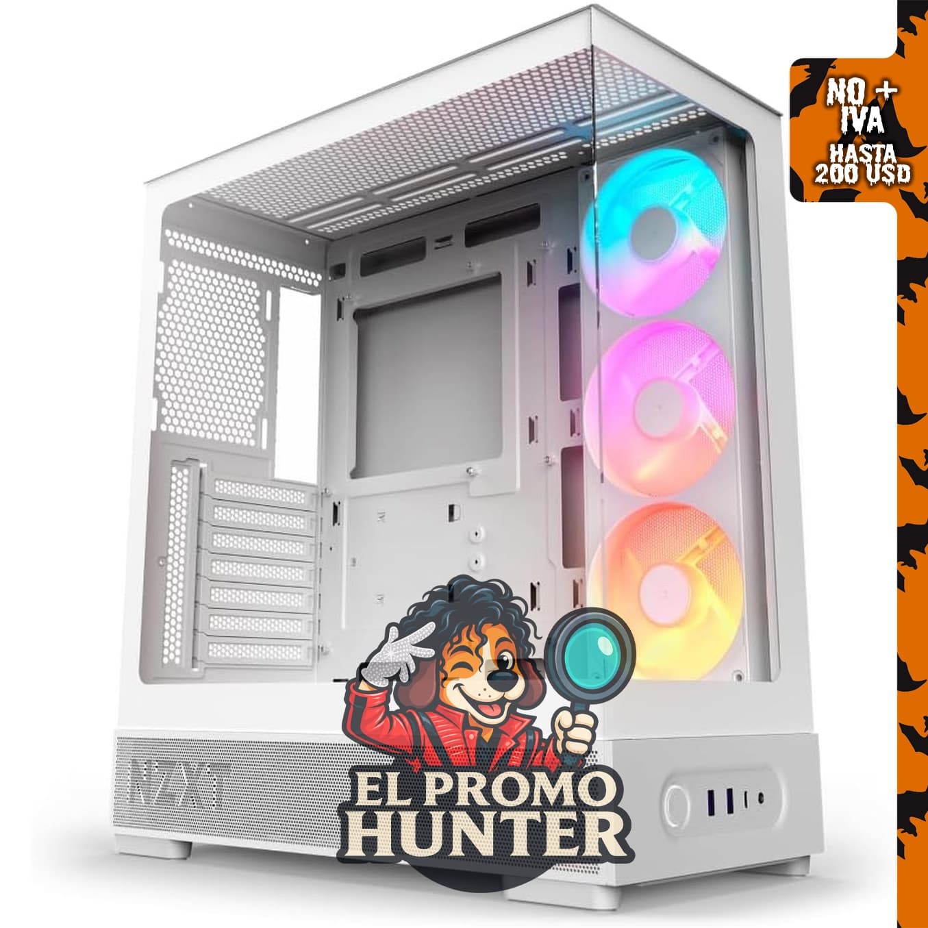 NZXT S5 RGB Compact ATX Mid-Tower PC Case - Blanco