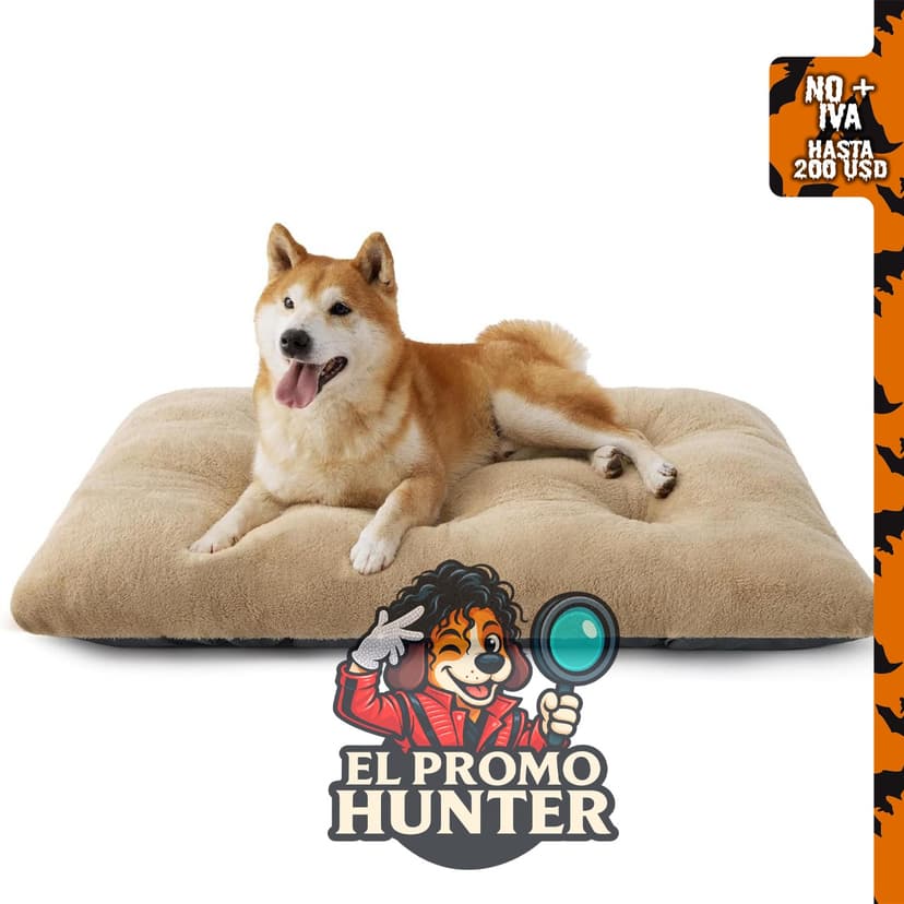 Bedsure Cama lavable para perros de tamaño grande, almohada esponjosa.