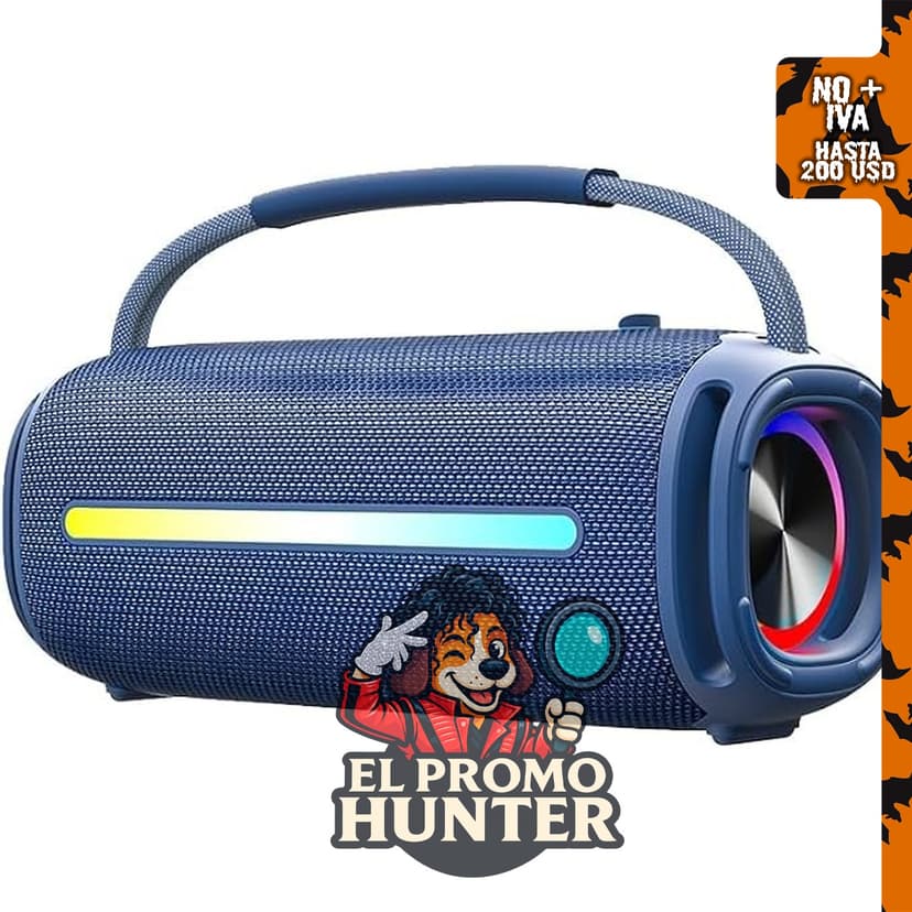 Altavoz Bluetooth JIAYAOKJXX, impermeable, 20 W, emparejamiento TWS, luces RGB.