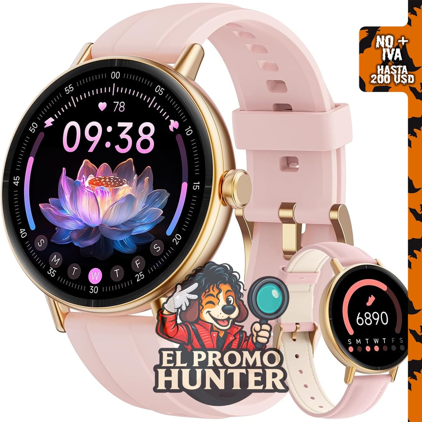 Gydom Reloj inteligente para mujer, rastreador de fitness HD de 1.575.