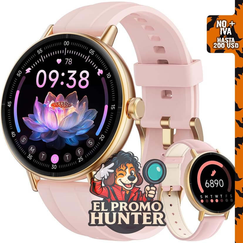 Gydom Reloj inteligente para mujer, rastreador de fitness HD de 1.575.