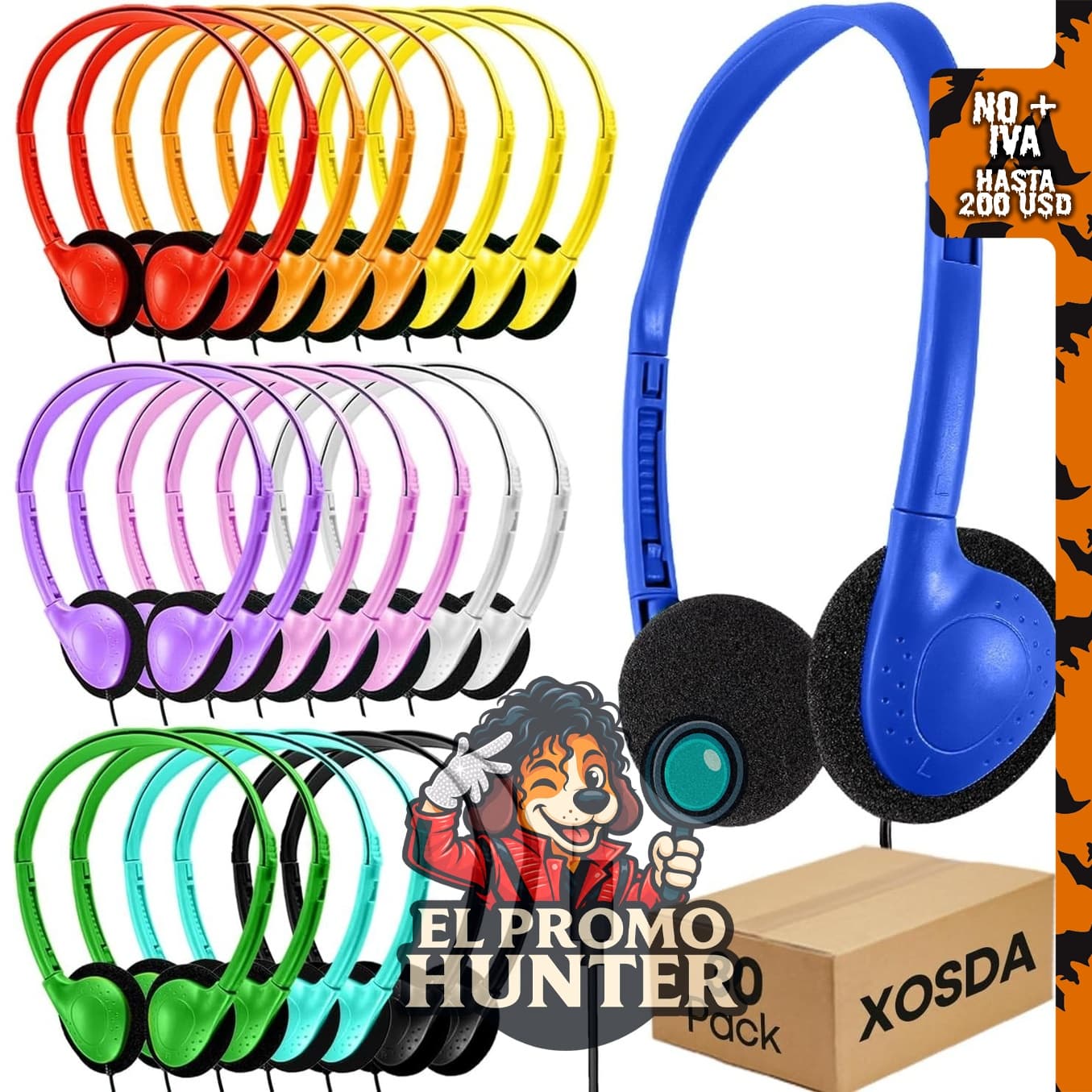 Paquete de 30 auriculares tipo C con cable USB C, compatibles con tabletas y teléfonos inteligentes.