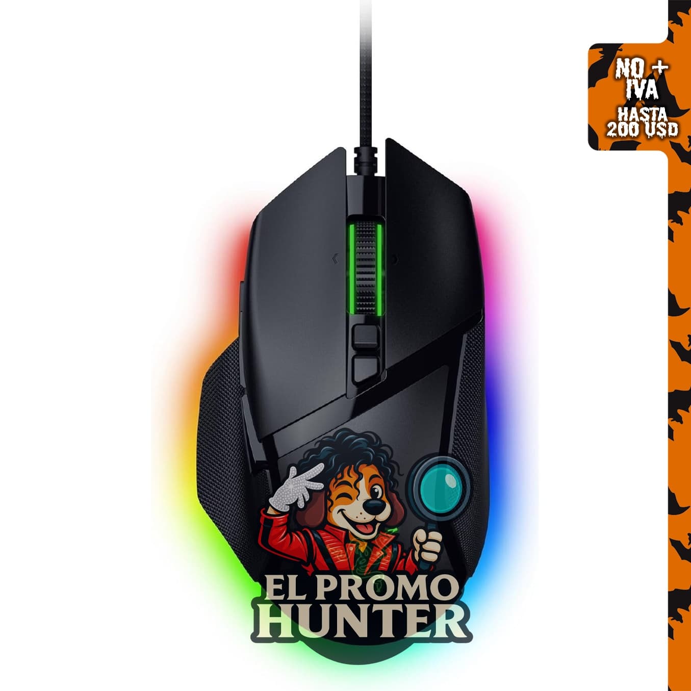Razer Basilisk V3 35K Mouse Gaming Ergonomico con Cable, Negro