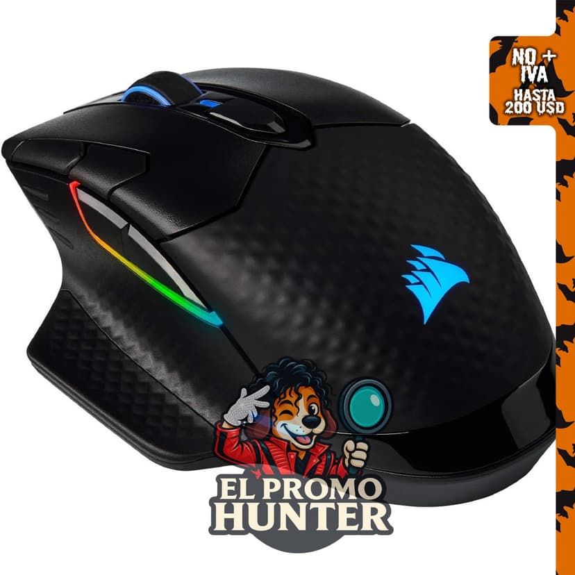 Corsair Dark CORE RGB PRO SE - Mouse inalámbrico para juegos FPS/MOBA.