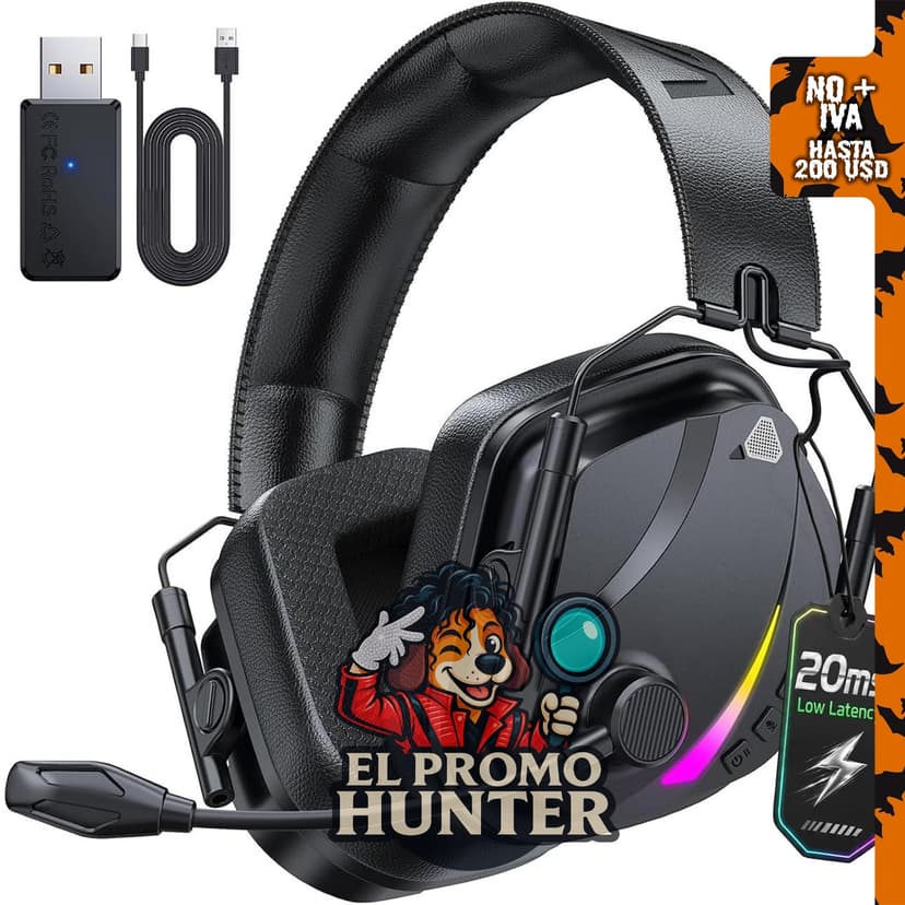 Vakedy Auriculares inalámbricos para juegos con micrófono para PS5 y PS4.