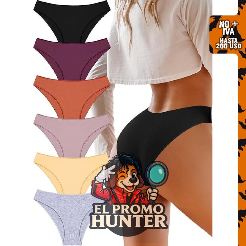 Ropa interior de algodón para mujer tipo bikini.