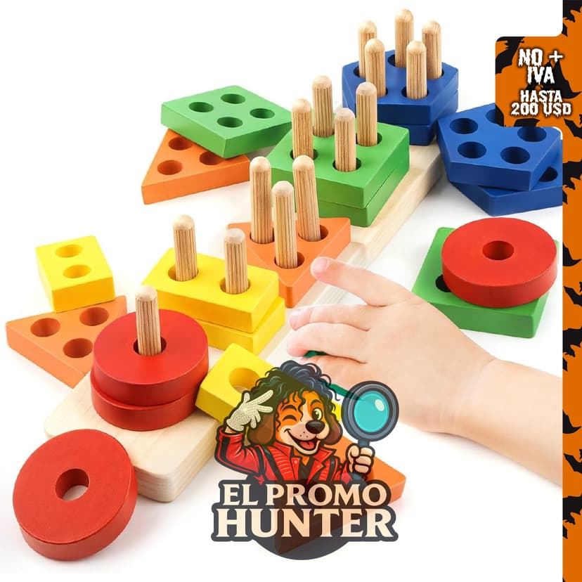 Juguetes Montessori Daisiki para niños de 1 a 3 años, rompecabezas educativos de madera.