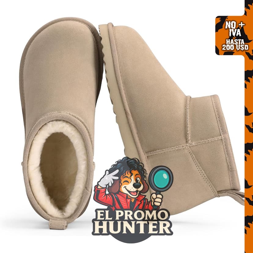 DREAM PAIRS Botas de nieve de invierno para mujer, botines clásicos.