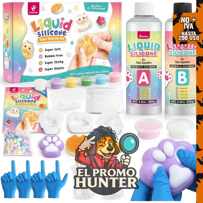 Taba Squishy Making Kit para niños, incluye materiales para crear juguetes squishy.