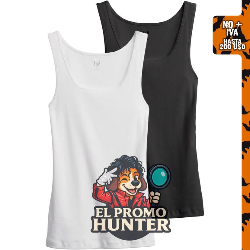Gap Women's 2-Pack Ribbed Tank Top, pack de dos camisetas sin mangas de canalé.