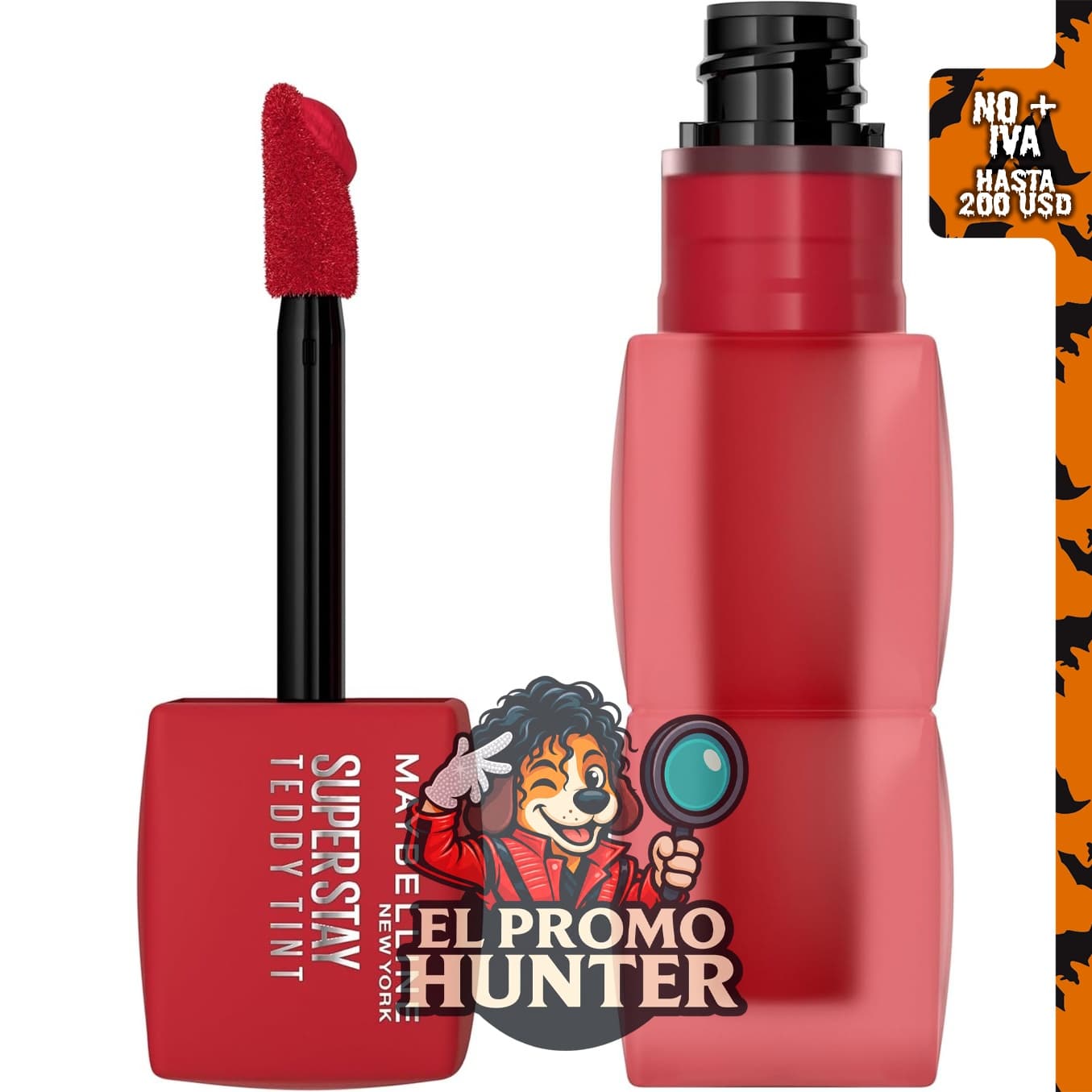 MAYBELLINE Super Stay Teddy Lip Tint, lápiz labial mate de larga duración, 1 unidad.