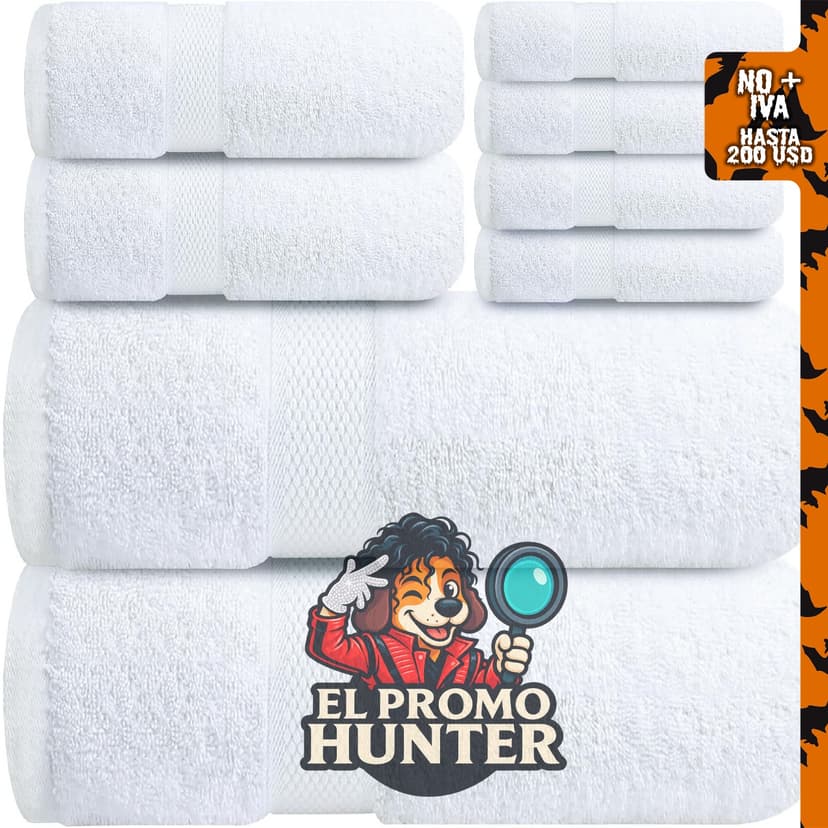 Infinitee Xclusives Juego de toallas de baño 100% algodón.