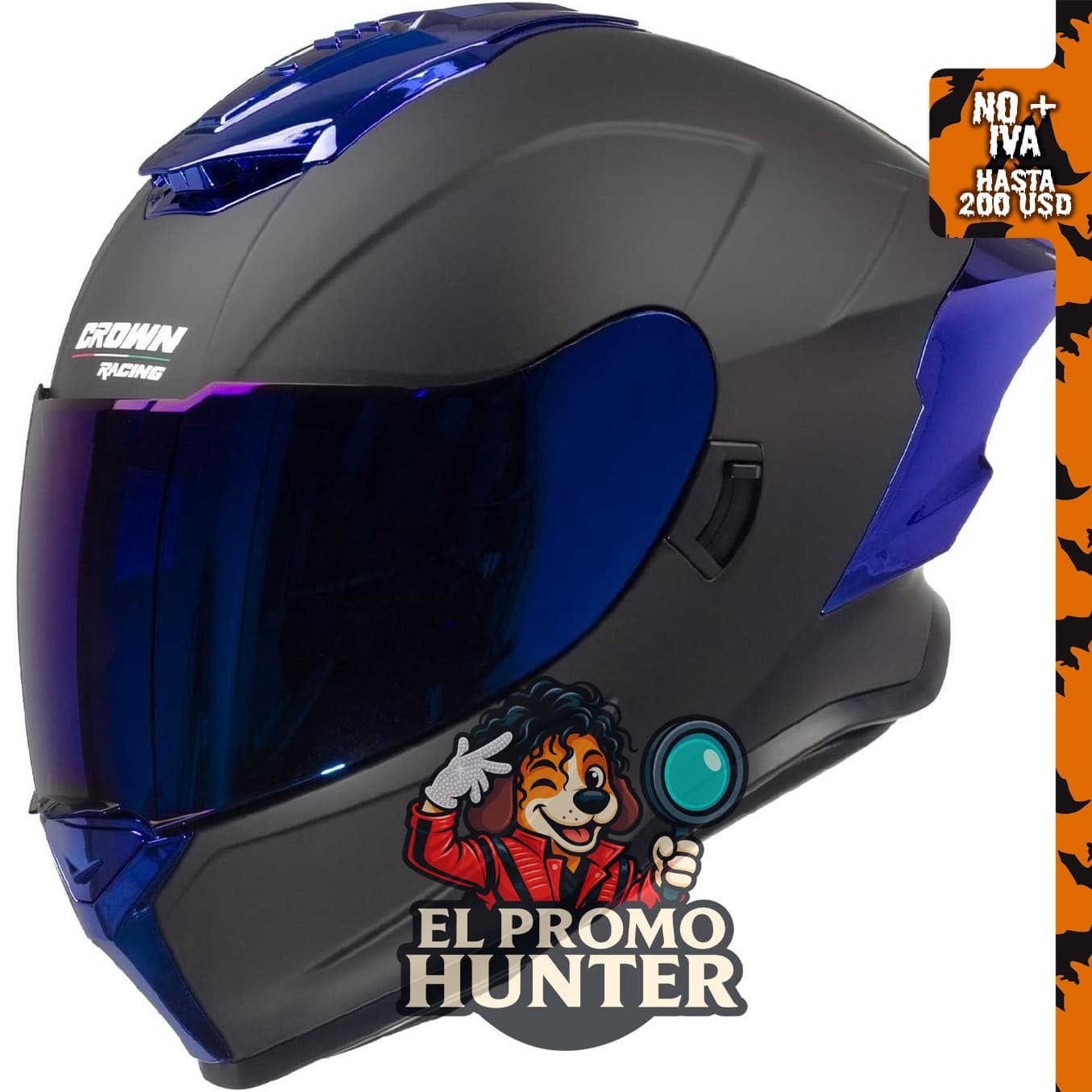 Casco de motocicleta de cara completa LW600, certificado DOT.