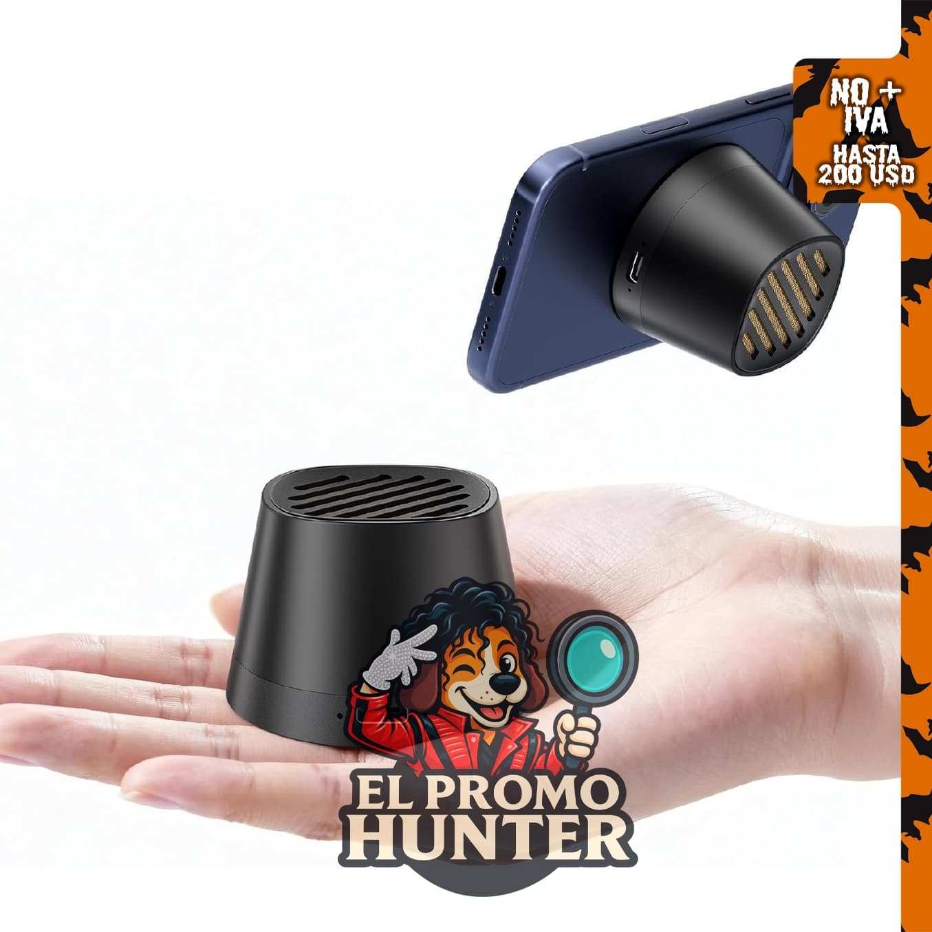 Hotwill Altavoces Bluetooth portátiles con soporte magnético.