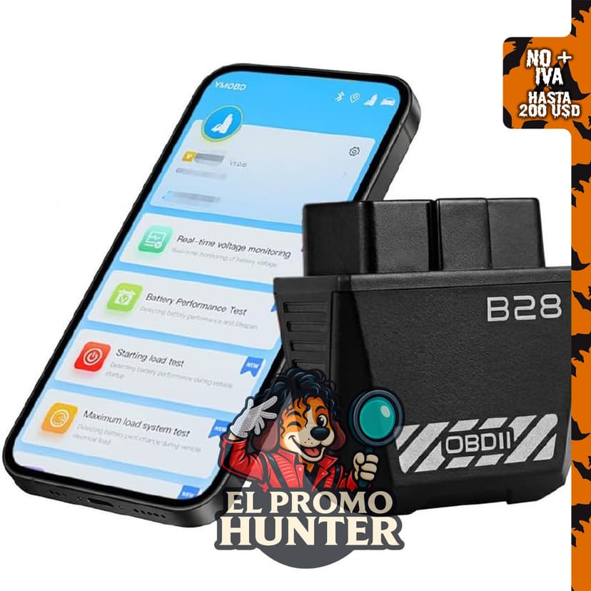 Escáner B28 Bluetooth 5.3 OBD2 2026, herramienta de diagnóstico del sistema de motor.