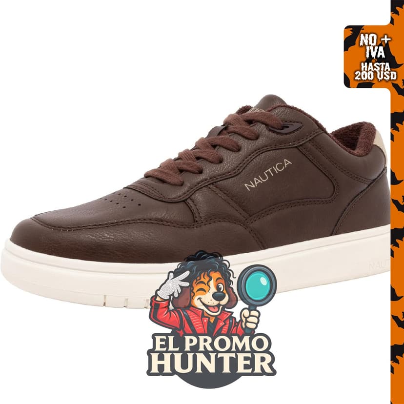 Nautica Men's Casual Lace-Up Sneakers, zapatos oxford ligeros y versátiles para uso diario.
