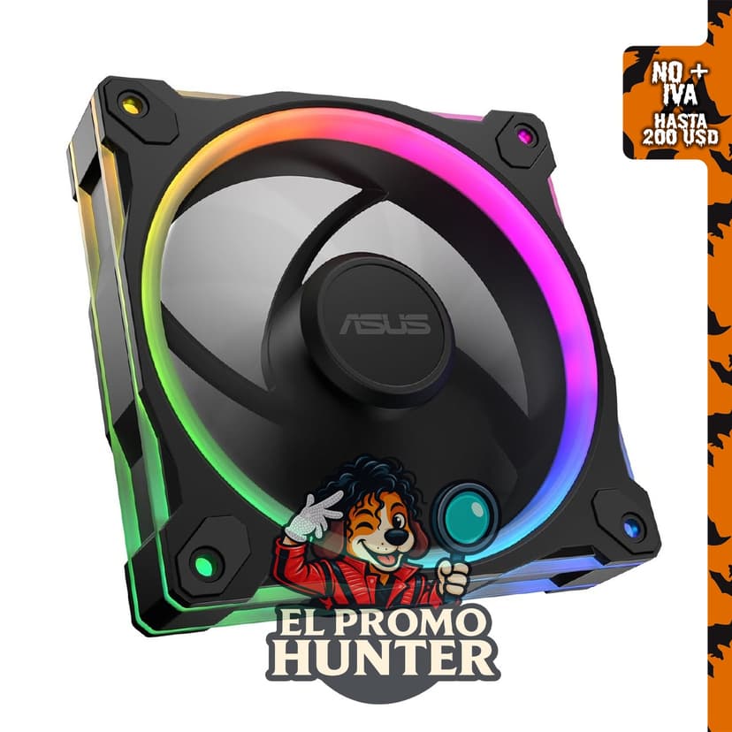 Ventilador ASUS Prime MR120 ARGB para caja, paquete individual.