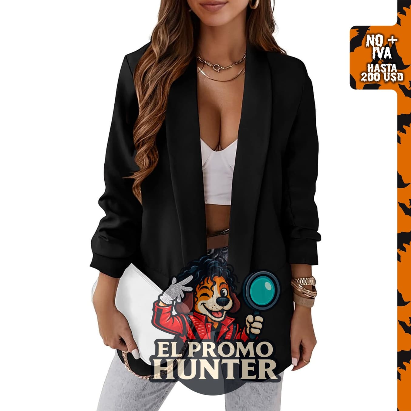 KIRUNDO Blazers de gran tamaño para mujer, chaquetas casuales de negocios.