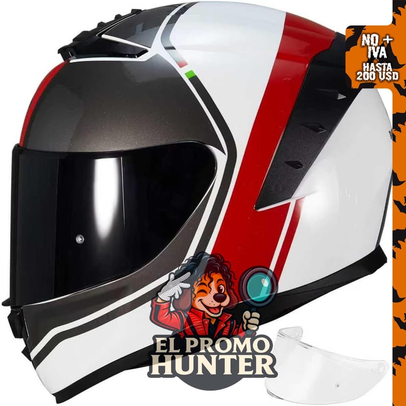 Casco de motocicleta de cara completa MXJ Gear.