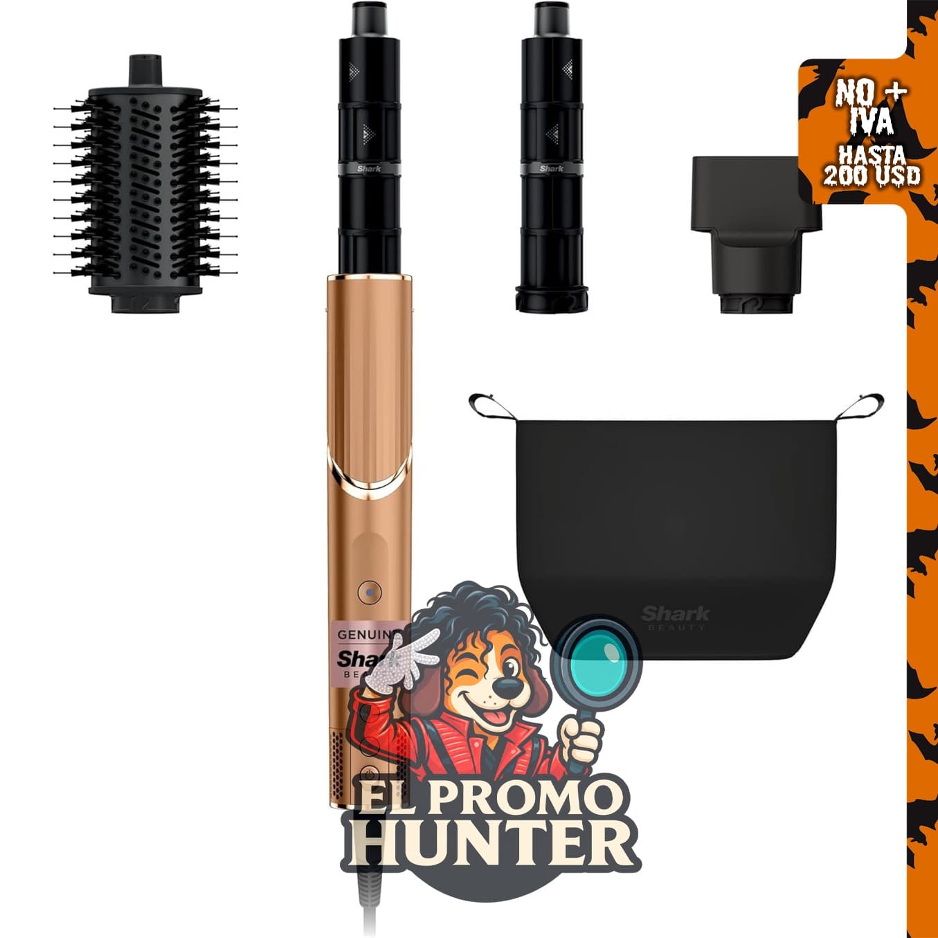 Shark FlexStyle Air Multi-Styler con sistema de secado Coanda en color cobre.