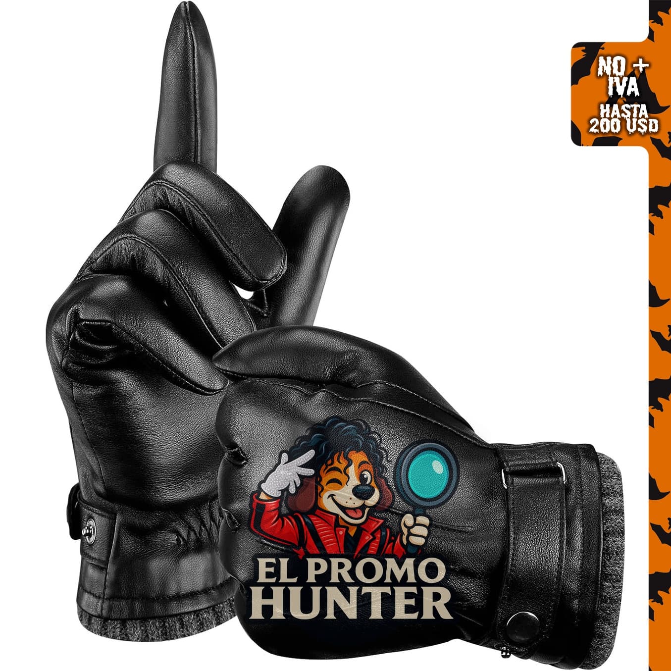 Aegend Guantes de cuero para hombre, forro suave y cálido, pantalla táctil.