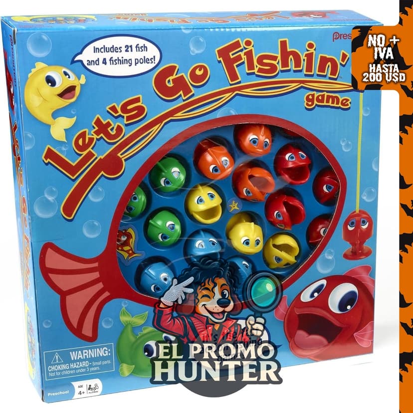 Juego de pesca Vete a pescar de Pressman, para 1-4 jugadores.