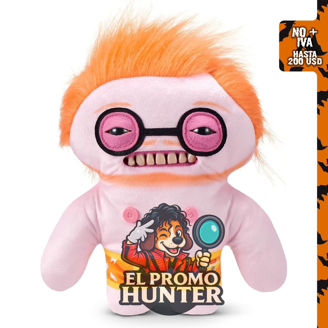 Fuggler ZURU - Juguete de peluche Fugg Stars de 9" (Gunky Goober), figura de peluche coleccionable.
