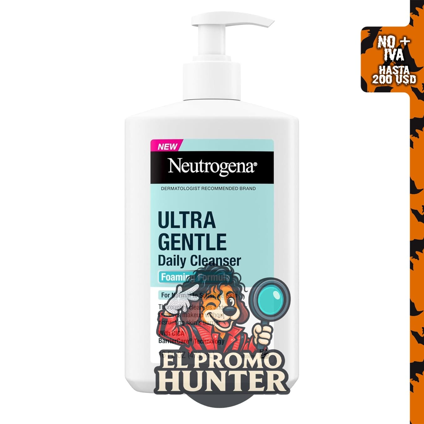 Neutrogena Limpiador facial espumoso ultra suave, sin fragancia. Limpiador facial en formato espumoso, sin fragancia.