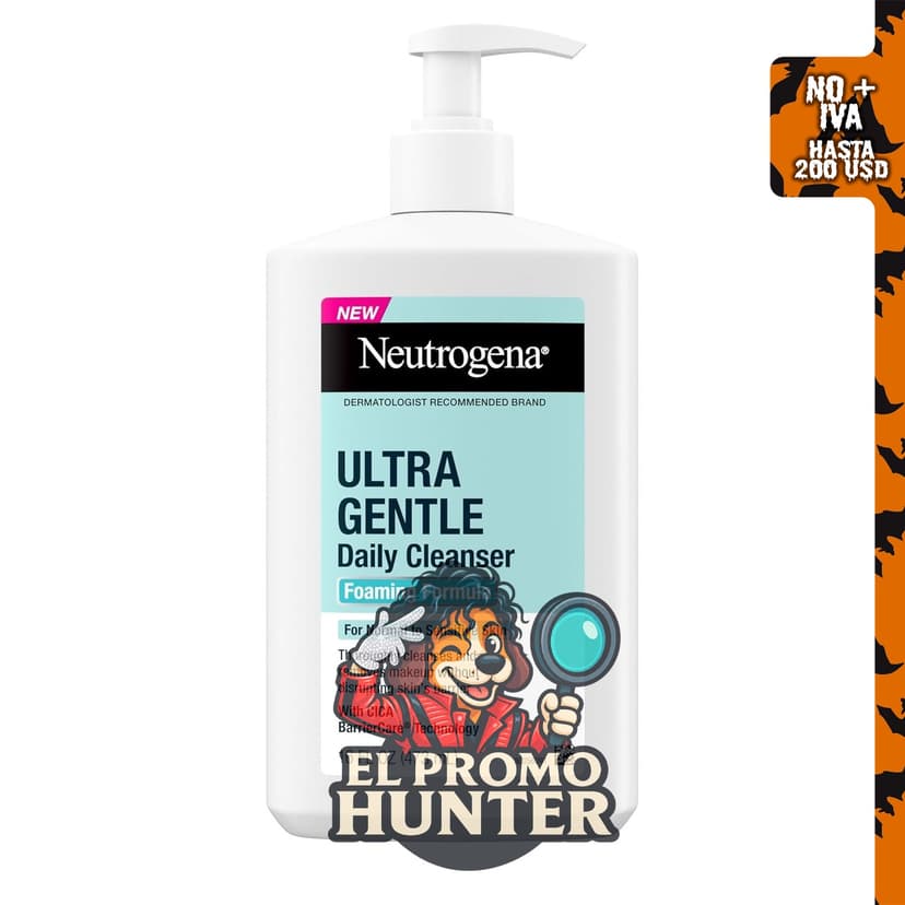 Neutrogena Limpiador facial espumoso ultra suave, sin fragancia. Limpiador facial en formato espumoso, sin fragancia.