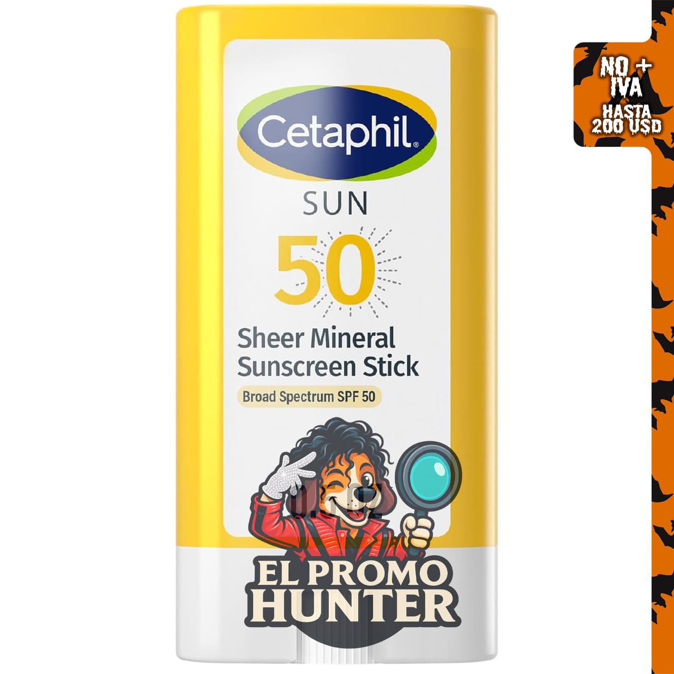 Cetaphil Protector solar mineral transparente, cara y cuerpo, SPF 50.