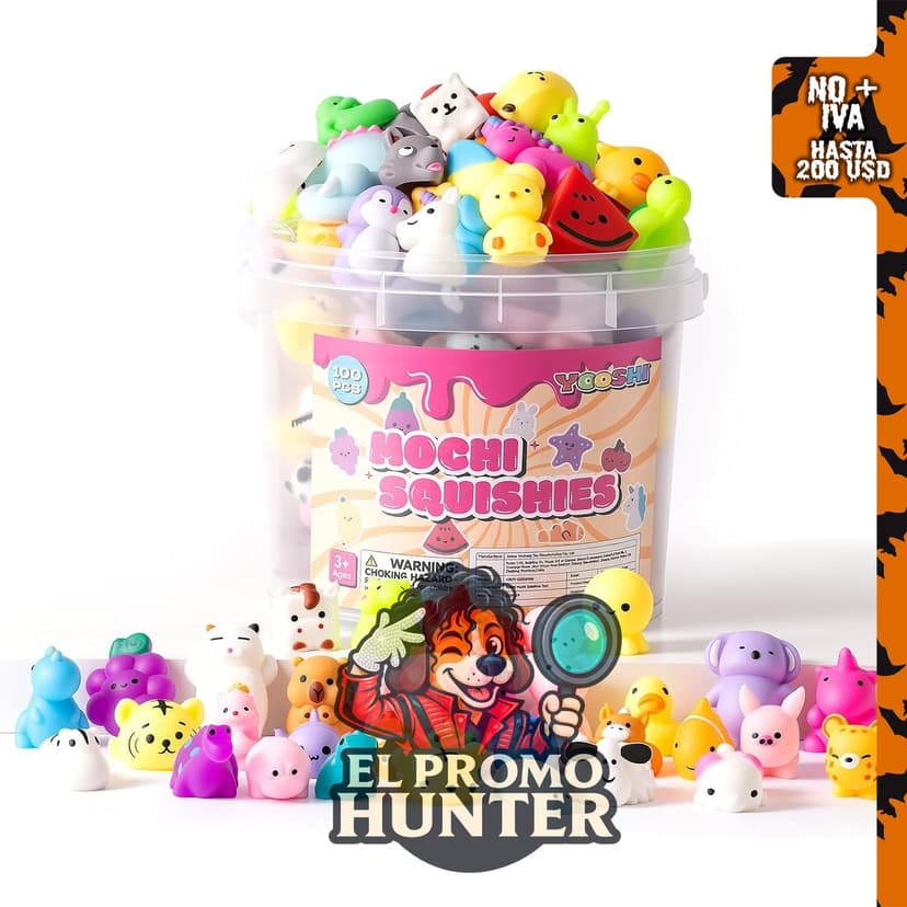 Paquete de 25 mini mochi squishies, juguetes esponjosos y sensoriales para niños.