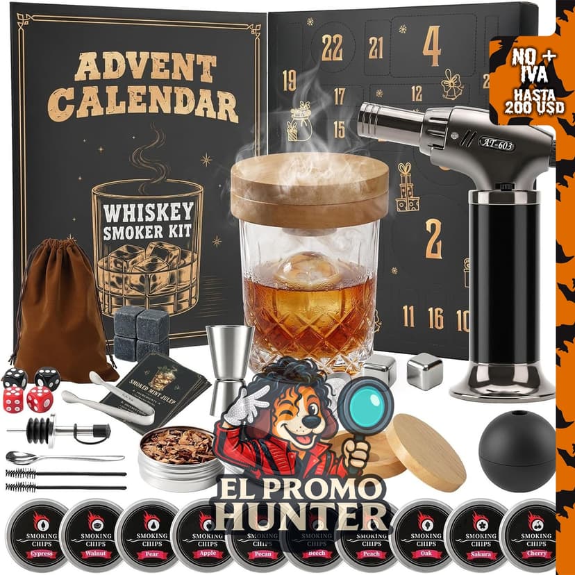 Calendario de Adviento de whisky 2026, incluye kit de infusor.