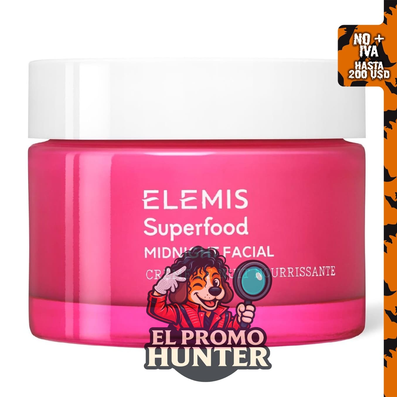 ELEMIS Superfood Midnight Facial, crema facial hidratante con Camu Camu y vitamina C para piel seca.