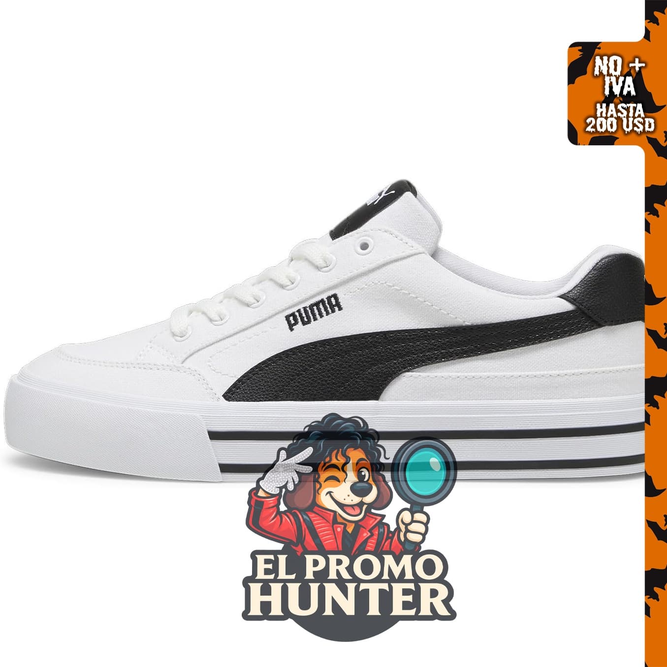 PUMA Zapatillas Court Classic Vulc para hombre, calzado deportivo con diseño clásico.