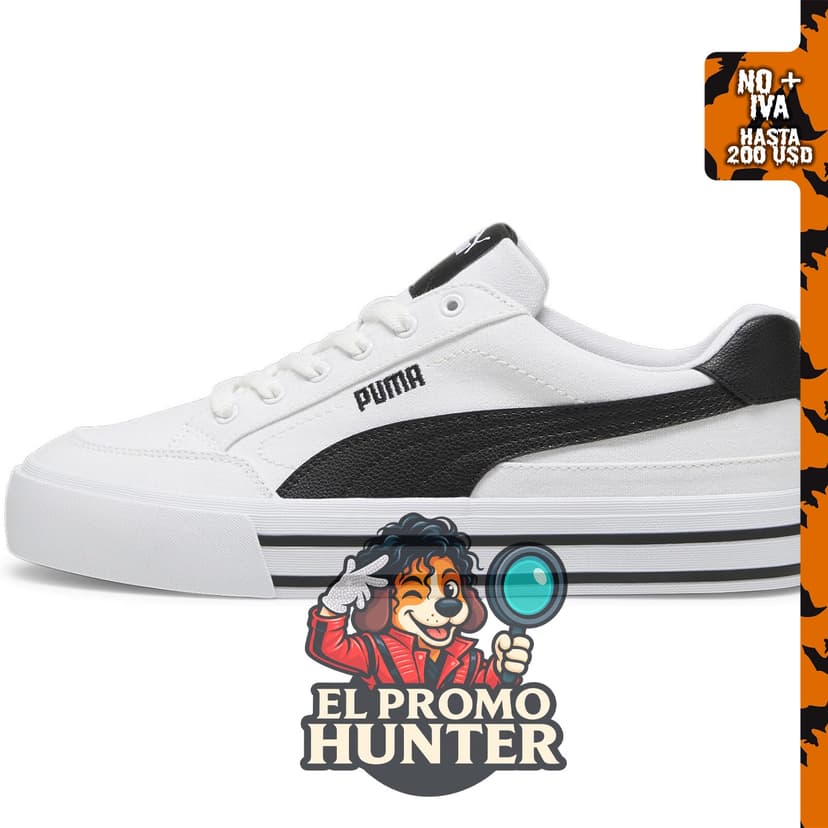 PUMA Zapatillas Court Classic Vulc para hombre, calzado deportivo con diseño clásico.