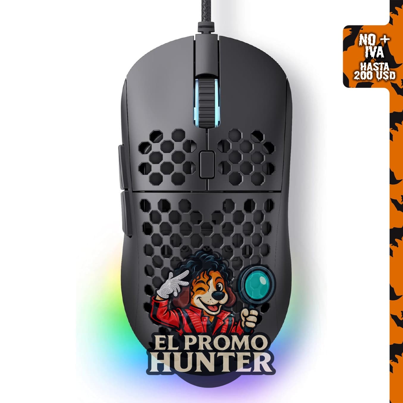 TMKB Falcon M1SE - Mouse para juegos con cable, panal ligero, 12800DPI