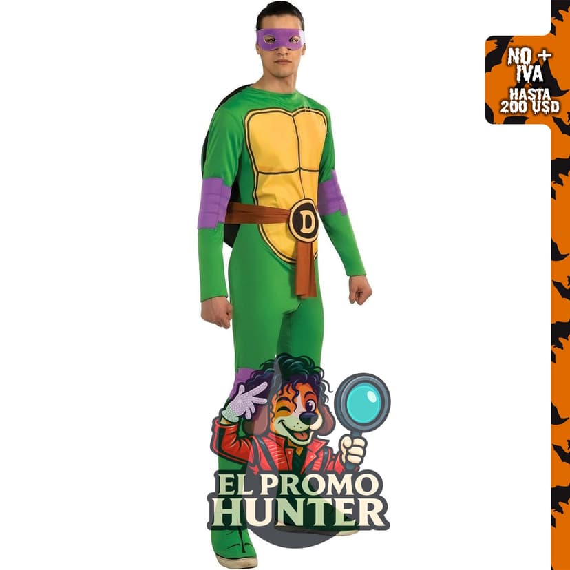 Disfraz de Donatello para adultos de Teenage Mutant Ninja Turtles.
