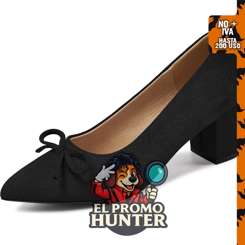 Zapatos de tacón grueso para mujer Larwen con plantilla acolchada y forro suave.